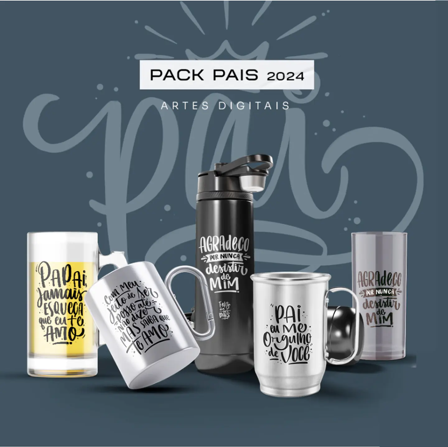 15 Artes para Caneca Dia dos Pais Arquivo em Png 1