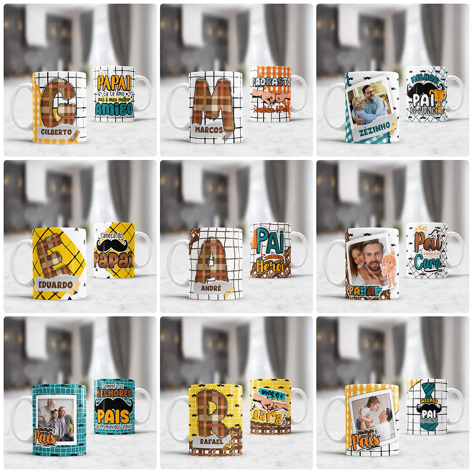 34 Artes para Caneca e Camisa Dia dos Pais Arquivo Png 2