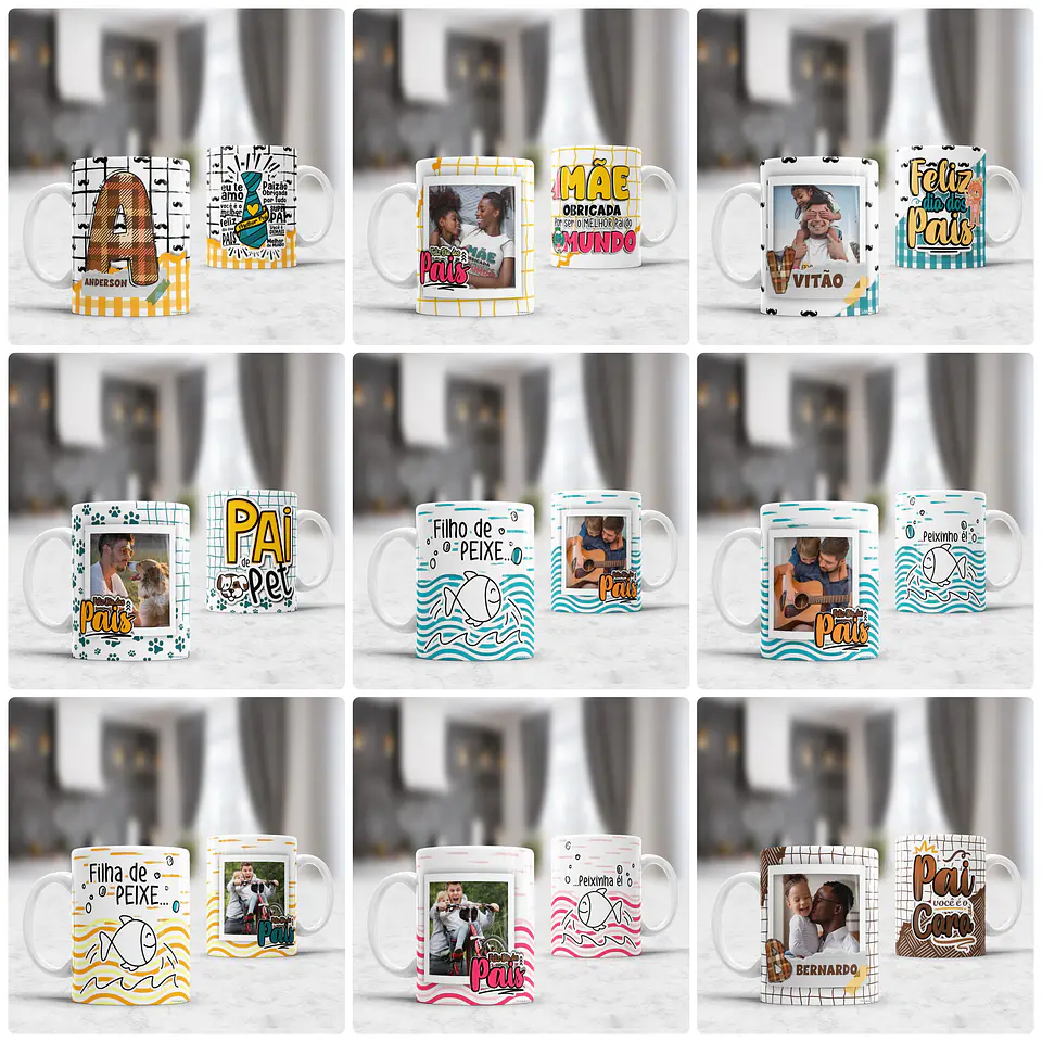 34 Artes para Caneca e Camisa Dia dos Pais Arquivo Png 4