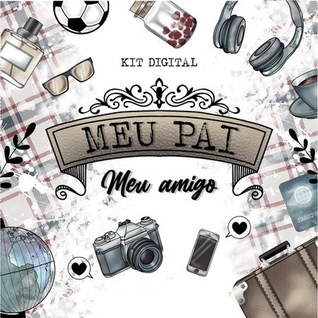 Combo 4 em 1 Kit Digital Dia dos Pais Lançamento em Png 13