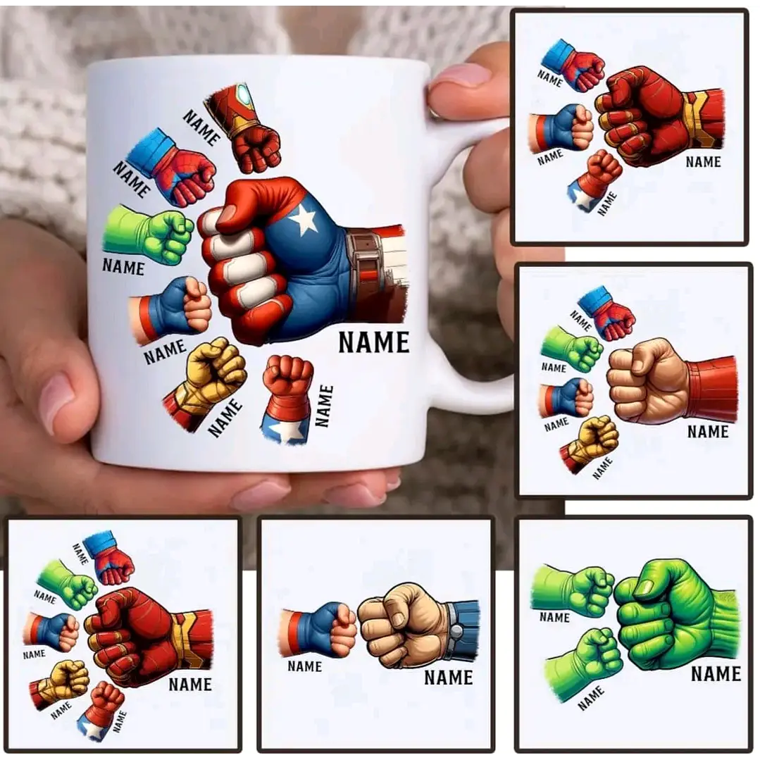 Kit Digital Dia dos Pais Mãozinhas Super Herois e outras em Png  2