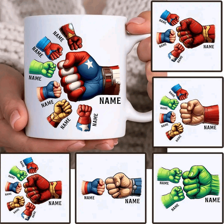 Kit Digital Dia dos Pais Mãozinhas Super Herois e outras em Png  2