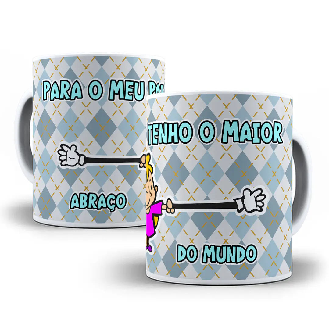 18 Artes para Caneca Dia dos Pais Cartoon Arquivo em Jpg  18