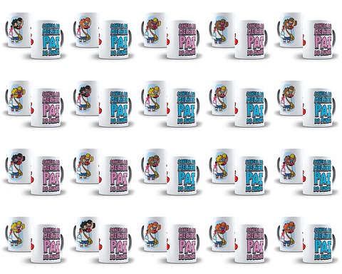 20 Artes para Caneca Dia dos Pais Melhor pai do Mundo Cartoon Arquivo Jpg