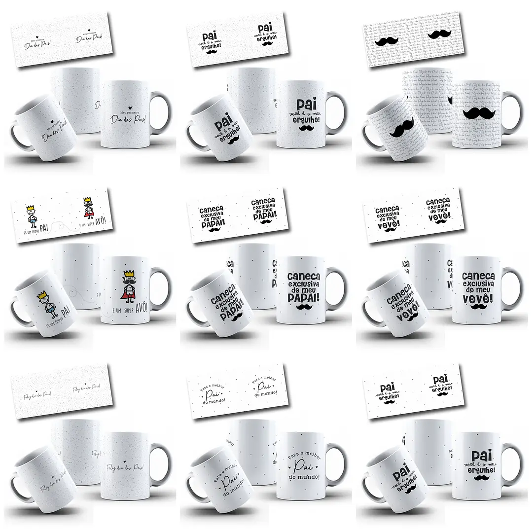 30 Artes para Caneca Dia dos Pais Arquivo em Png 10