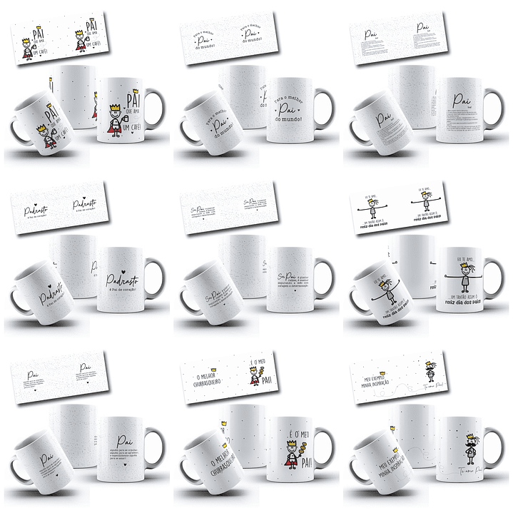 30 Artes para Caneca Dia dos Pais Arquivo em Png 11