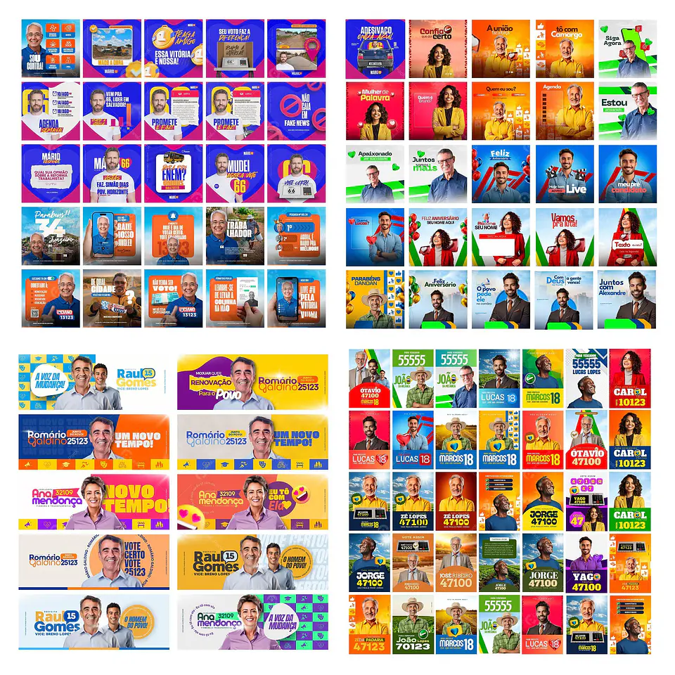 Pack Canva Arte Politica 2.0 Campanha Eleitoral, Eleições, Político Editáveis 8