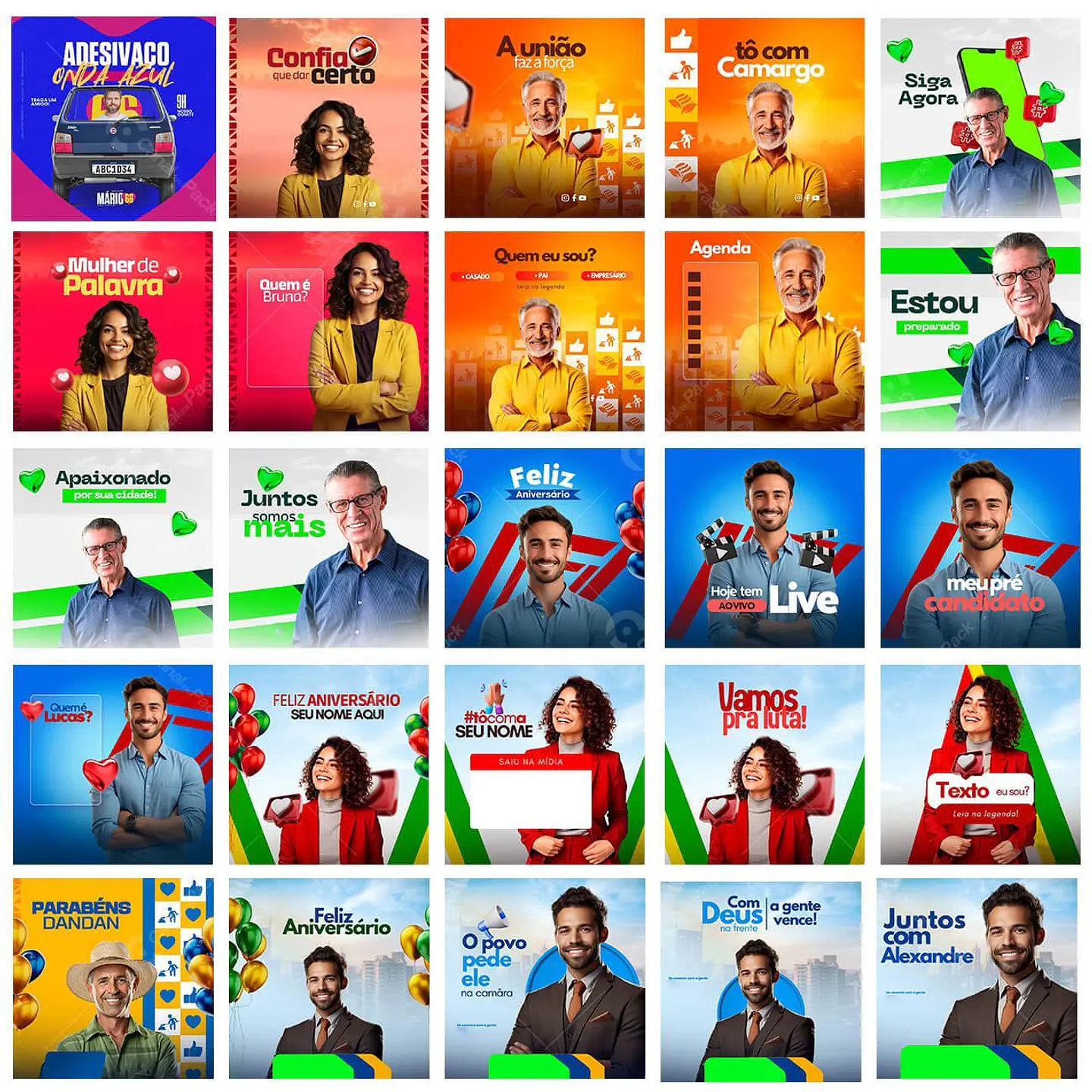 Pack Canva Arte Politica 2.0 Campanha Eleitoral, Eleições, Político Editáveis 3