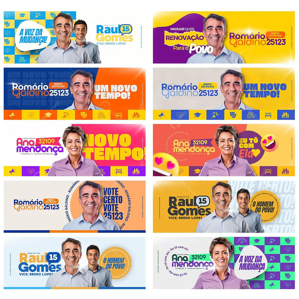 Pack Canva Arte Politica 2.0 Campanha Eleitoral, Eleições, Político Editáveis 5