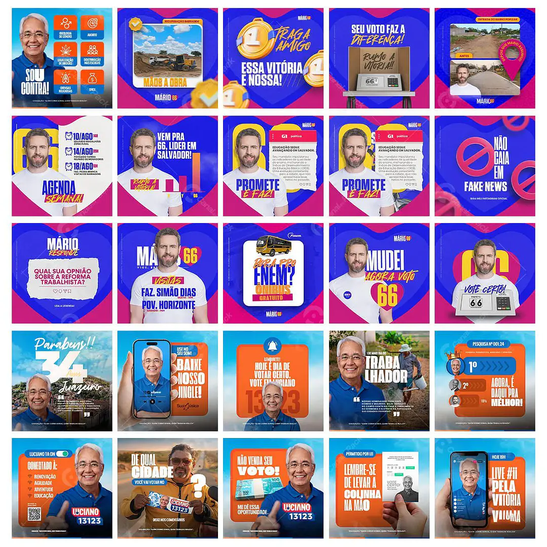 Pack Canva Arte Politica 2.0 Campanha Eleitoral, Eleições, Político Editáveis 6