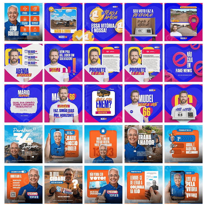 Pack Canva Arte Politica 2.0 Campanha Eleitoral, Eleições, Político Editáveis 7