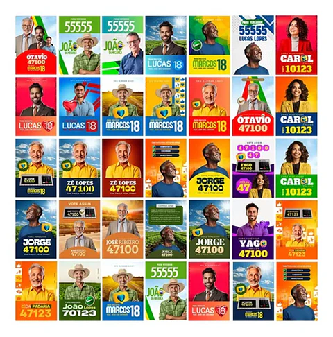 Pack Canva Arte Politica 2.0 Campanha Eleitoral, Eleições, Político Editáveis