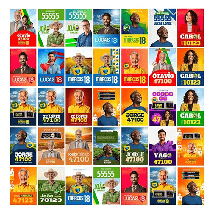 Pack Canva Arte Politica 2.0 Campanha Eleitoral, Eleições, Político Editáveis 2