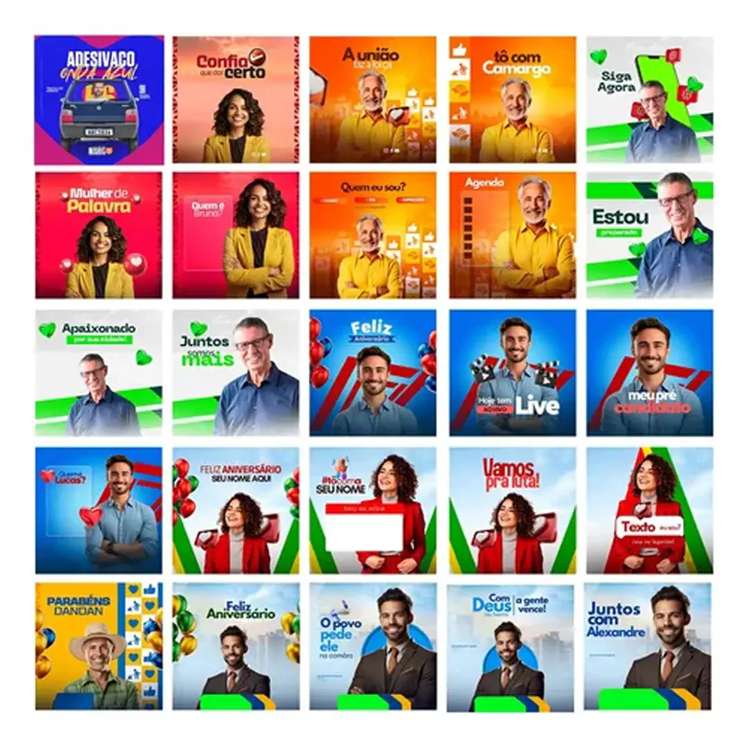 Pack Canva Arte Politica 2.0 Campanha Eleitoral, Eleições, Político Editáveis 9