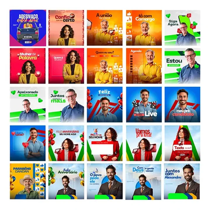 Pack Canva Arte Politica 2.0 Campanha Eleitoral, Eleições, Político Editáveis 9