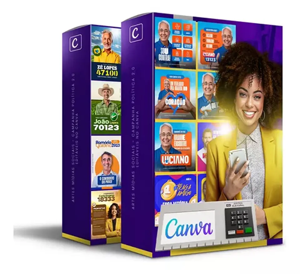 Pack Canva Arte Politica 2.0 Campanha Eleitoral, Eleições, Político Editáveis 10