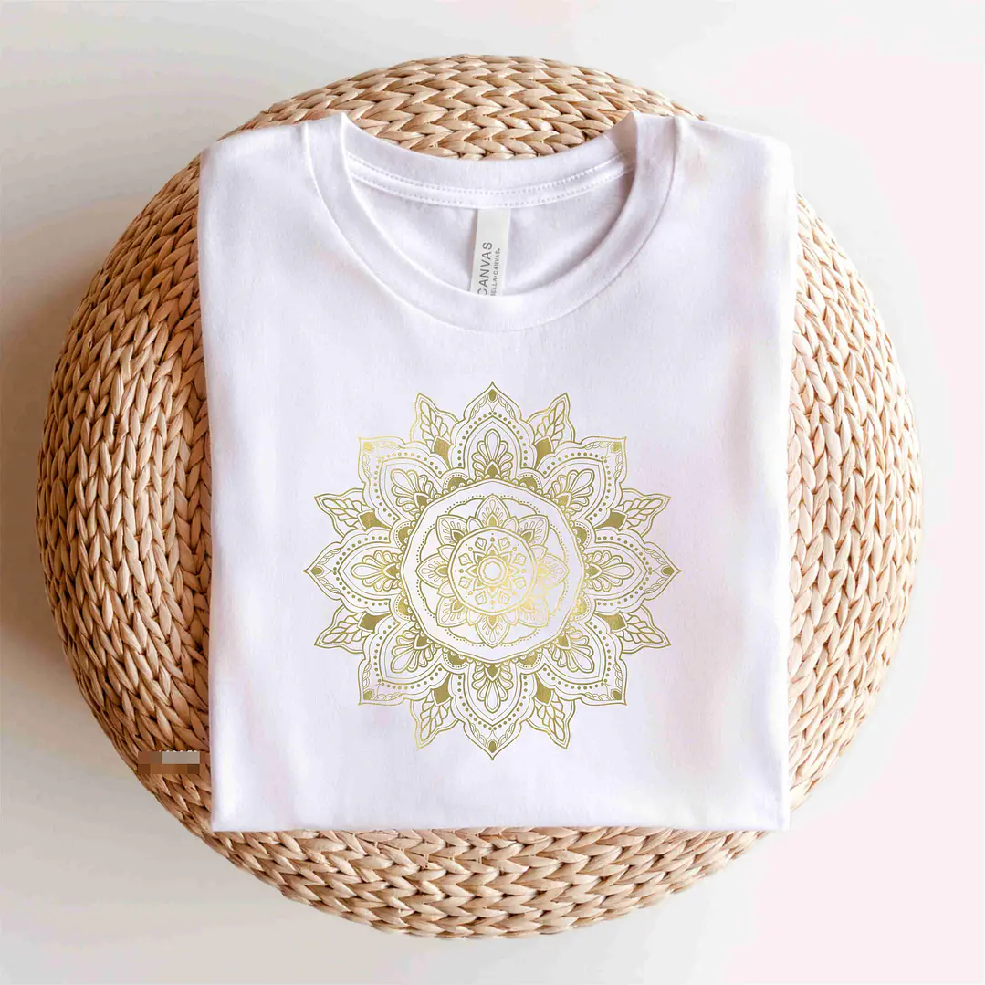 Arte Camisa Mandalas Douradas Sublimação Baixar Grátis 5