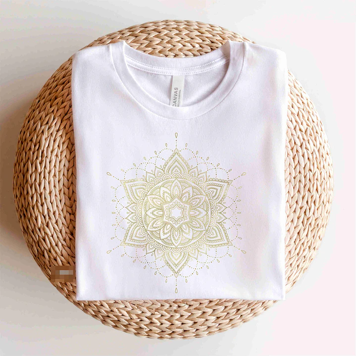 Arte Camisa Mandalas Douradas Sublimação Baixar Grátis 6