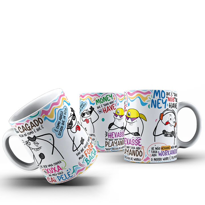 Arte Caneca Flork Eu sou cagado veja só como é que é Arquivo em Jpg 1