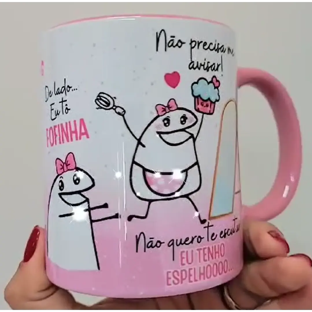 Arte Caneca Aaaa Cê reparou que eu engordei, Tô mais Gordinha Arquivo Png 3