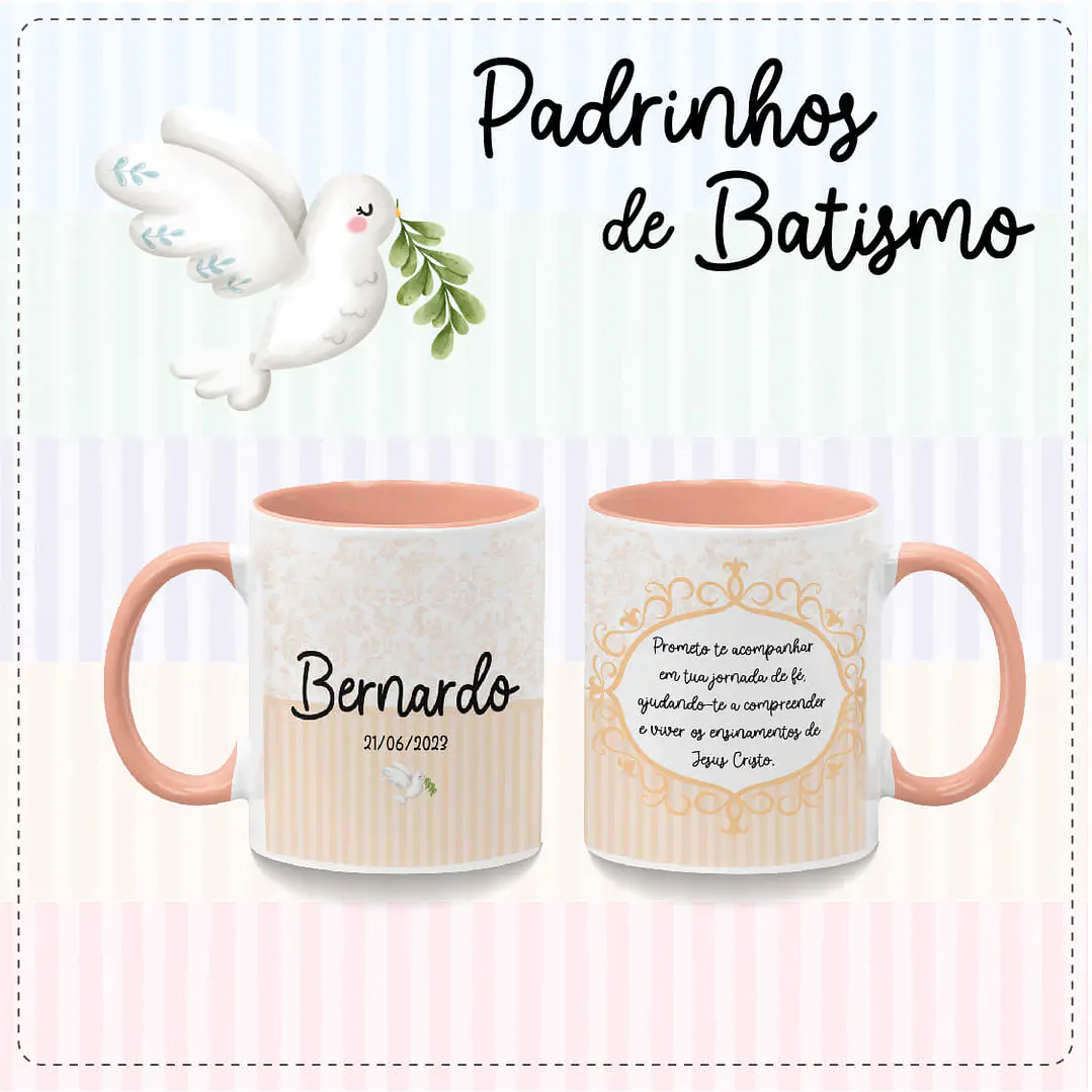 5 Artes para Caneca Batizado Arquivo em Jpg 3