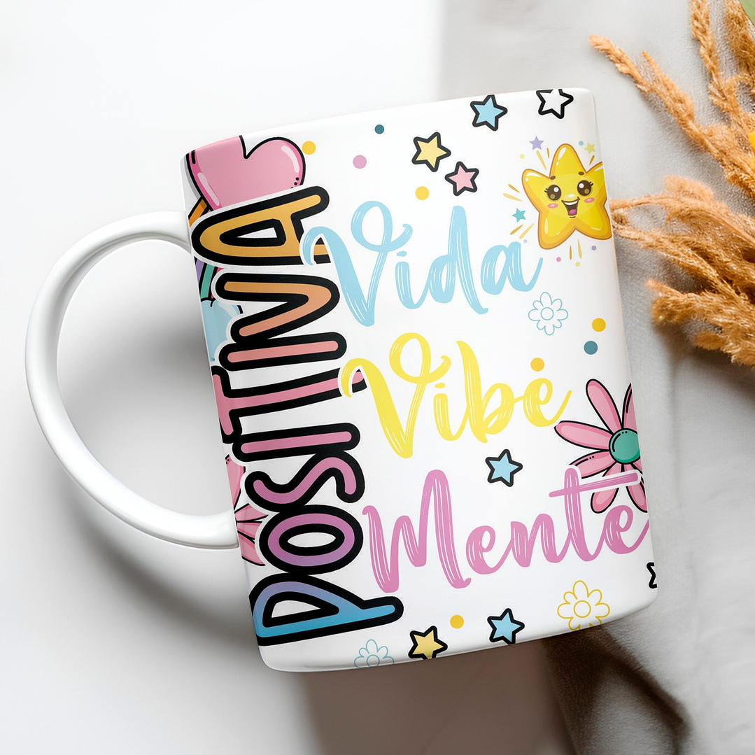 5 Artes para Caneca Frases Positivas Arquivo Editável  3