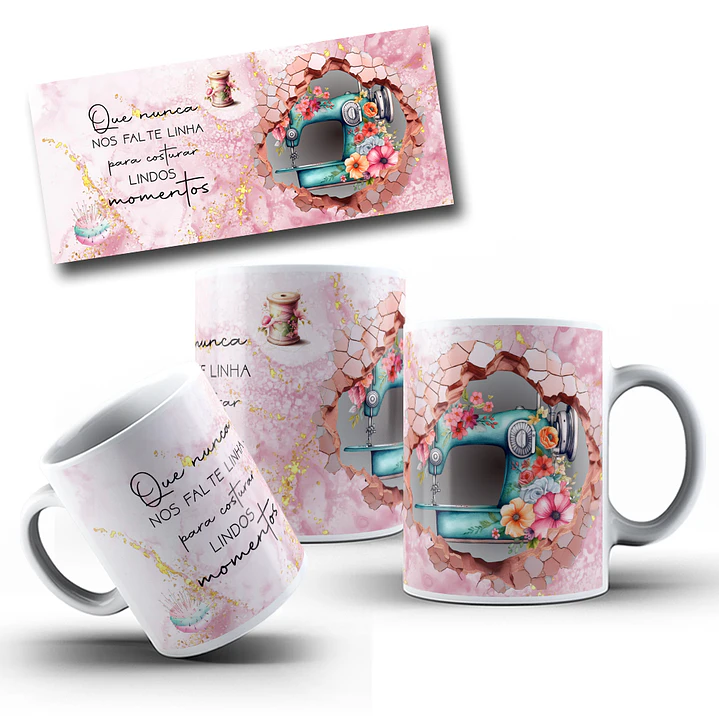 6 Artes para Caneca Costura Costureira Arquivo Jpg 1