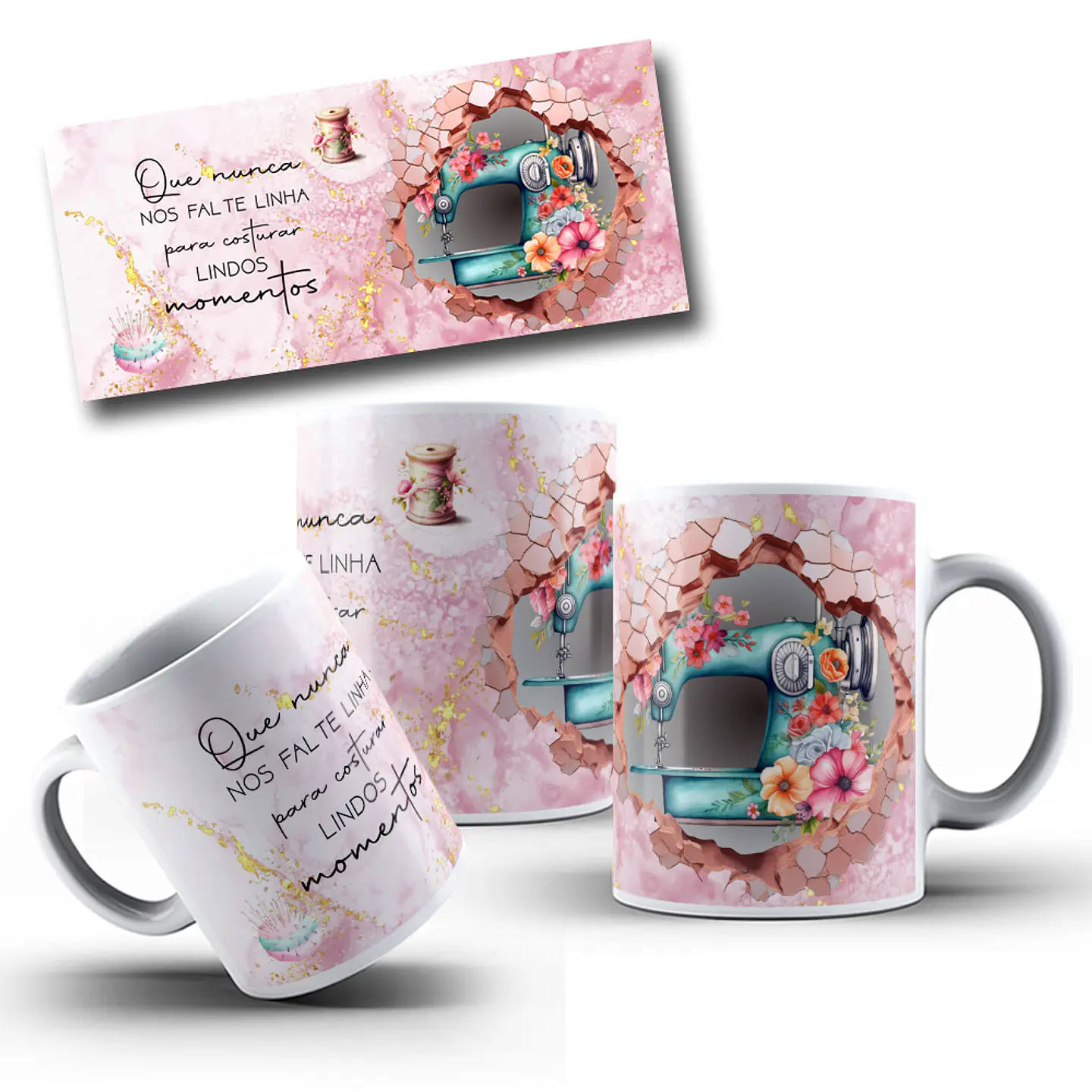 6 Artes para Caneca Costura Costureira Arquivo Jpg 1