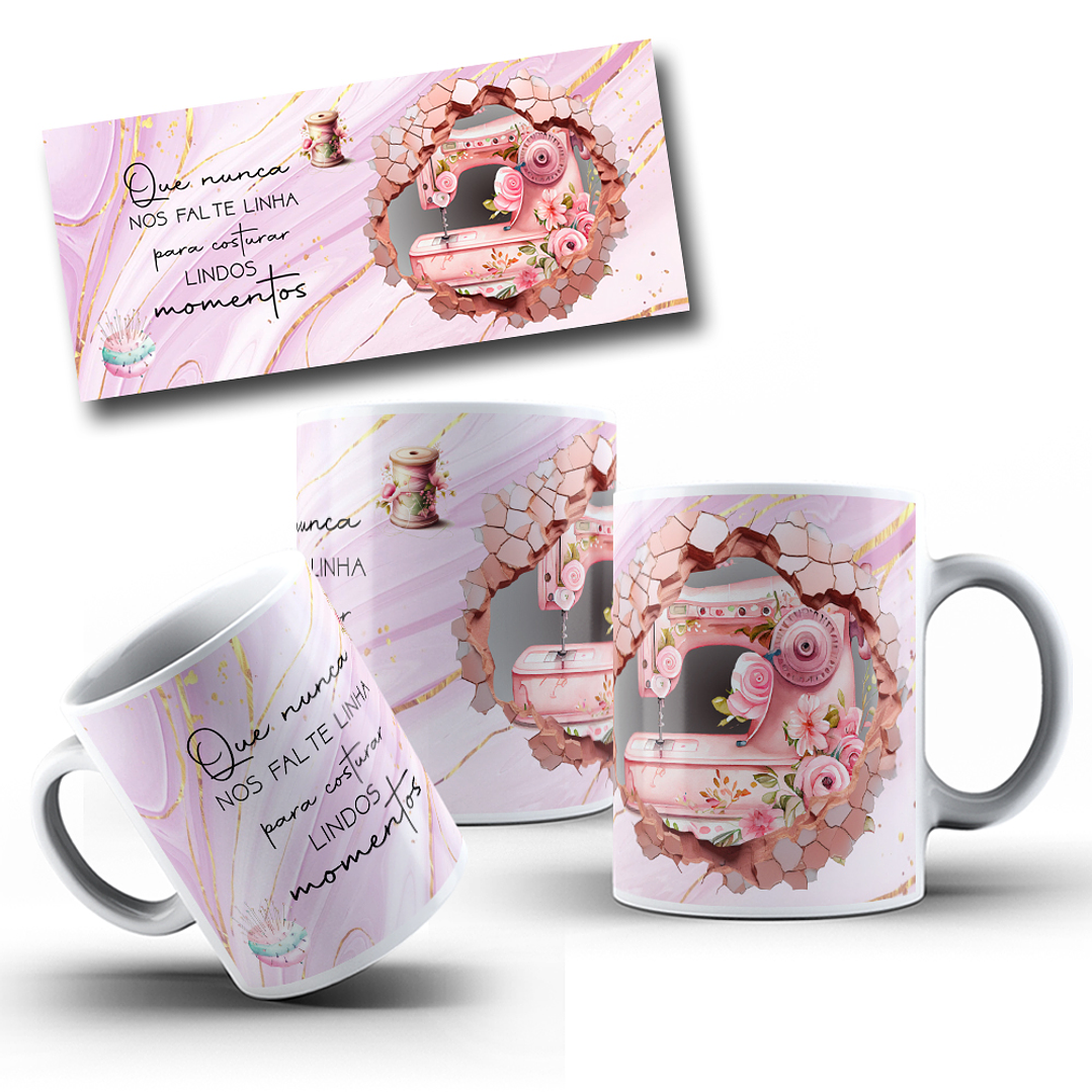 6 Artes para Caneca Costura Costureira Arquivo Jpg 3