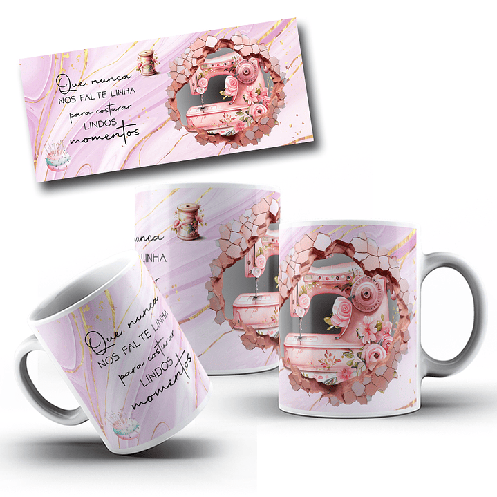 6 Artes para Caneca Costura Costureira Arquivo Jpg 3