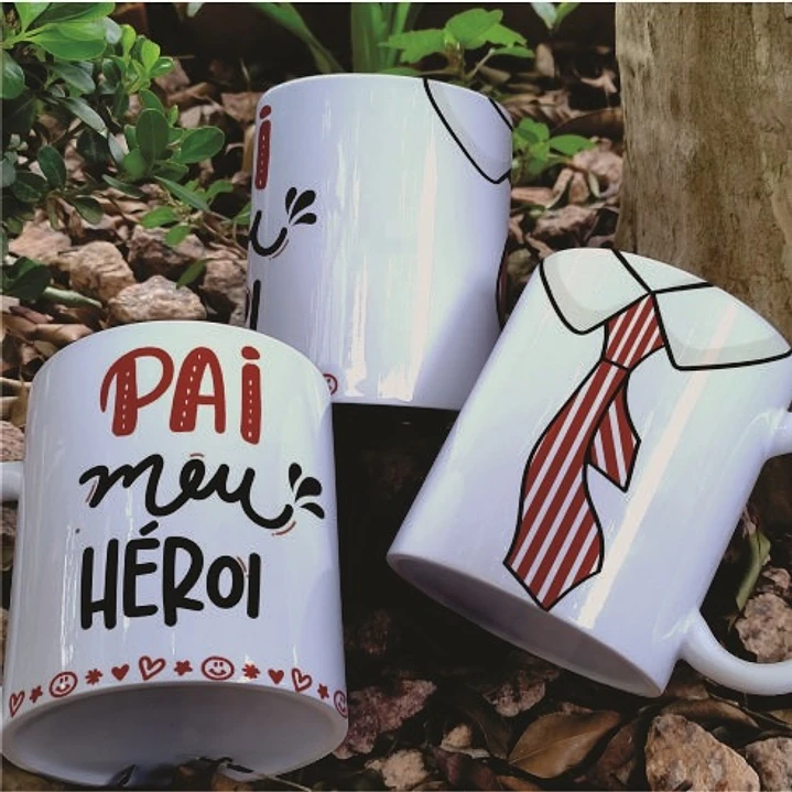 6 Artes para Caneca Dia dos Pais Arquivo Editável 1