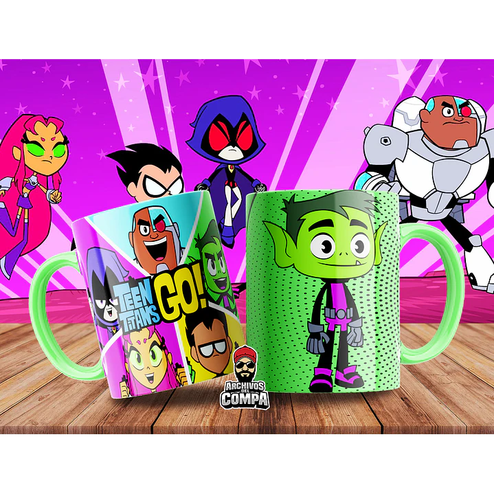 9 Artes para Caneca Jovens Titãs Arquivo Editável 2