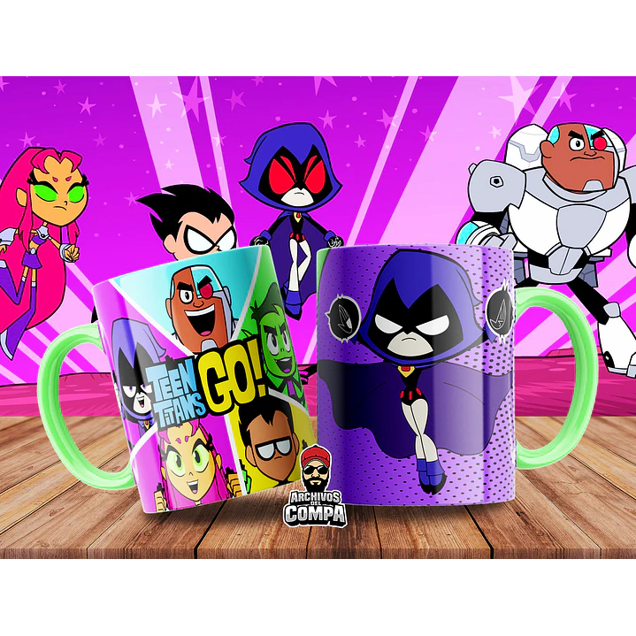 9 Artes para Caneca Jovens Titãs Arquivo Editável 3