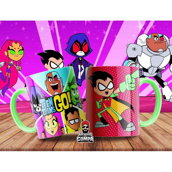 9 Artes para Caneca Jovens Titãs Arquivo Editável 4