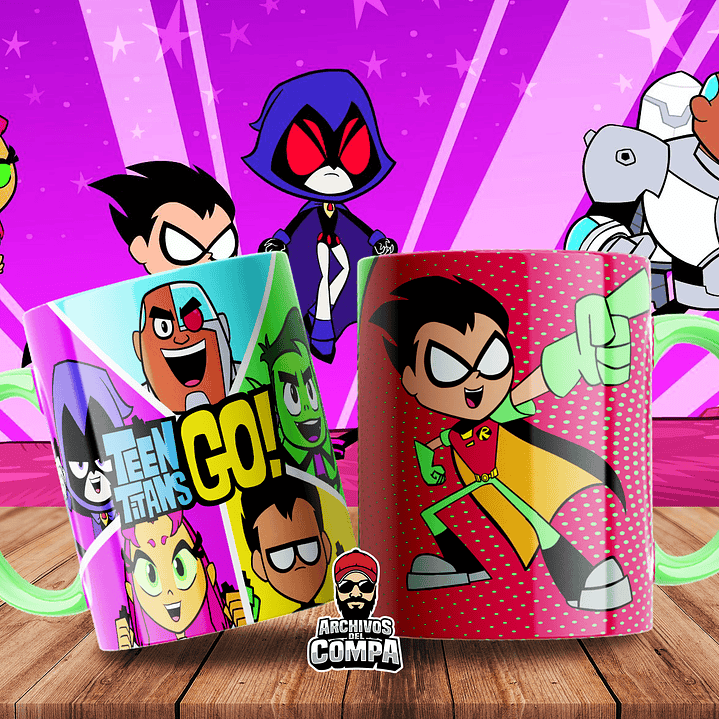 9 Artes para Caneca Jovens Titãs Arquivo Editável 4