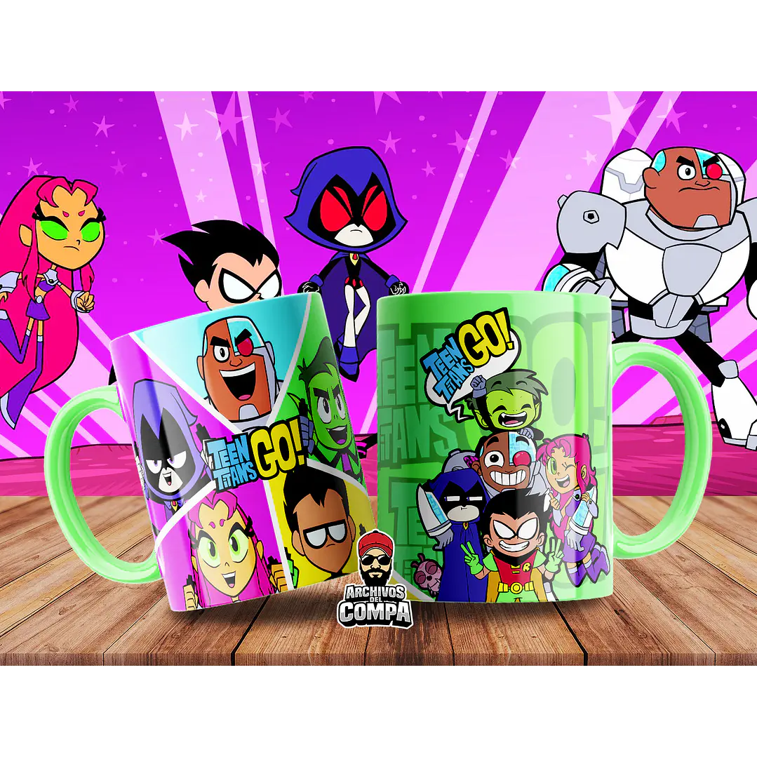 9 Artes para Caneca Jovens Titãs Arquivo Editável 5