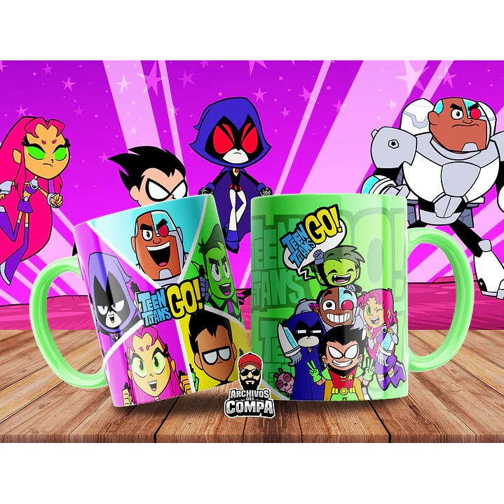 9 Artes para Caneca Jovens Titãs Arquivo Editável 5