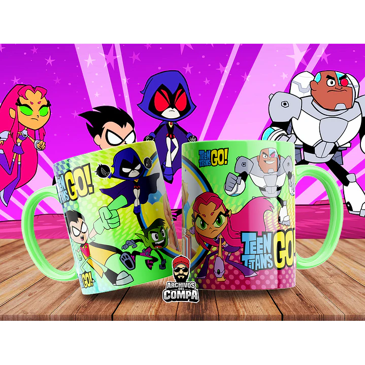 9 Artes para Caneca Jovens Titãs Arquivo Editável 7