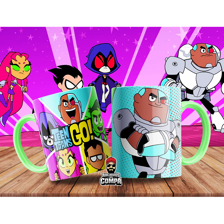 9 Artes para Caneca Jovens Titãs Arquivo Editável 9