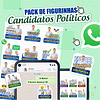 Pack de Figurinhas para Candidatos Políticos Editáveis Canva 