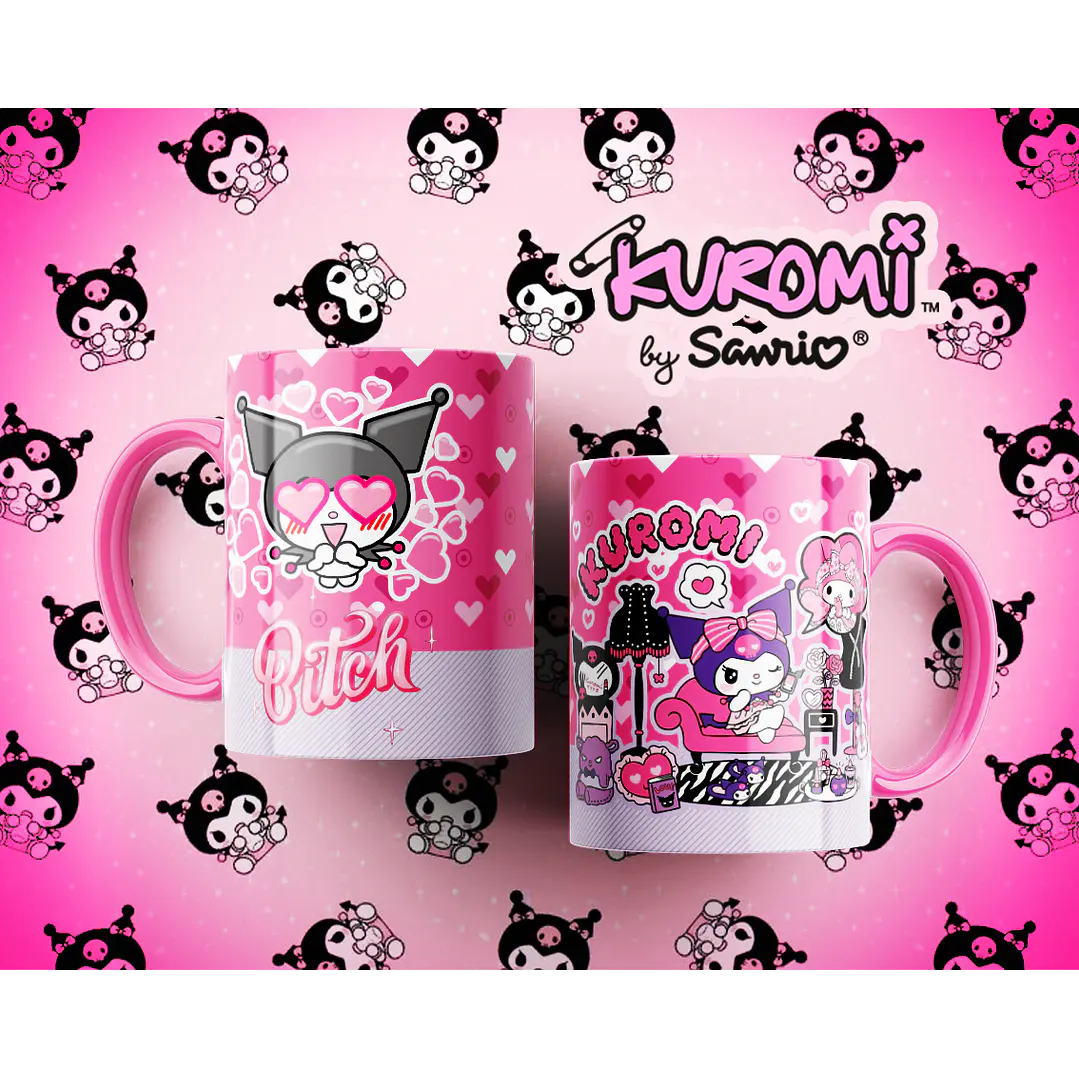 10 Artes para Caneca Kuromi Arquivo Editável  1