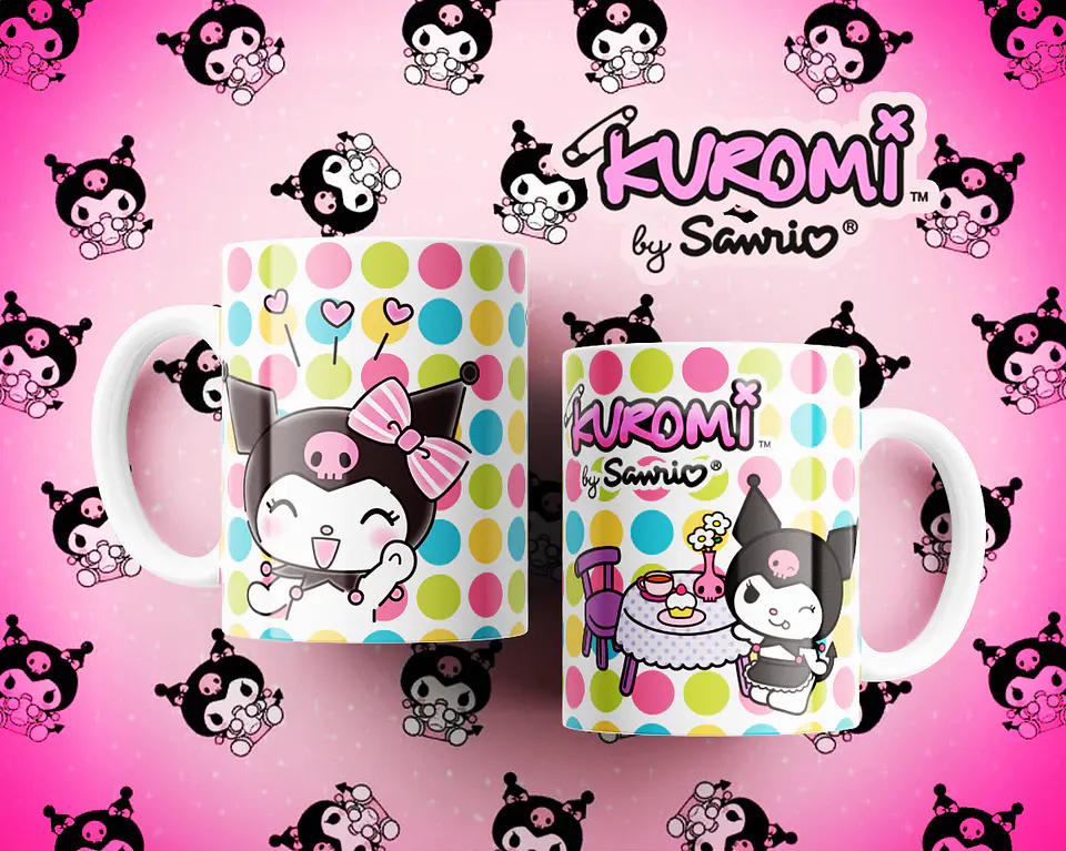 10 Artes para Caneca Kuromi Arquivo Editável  5