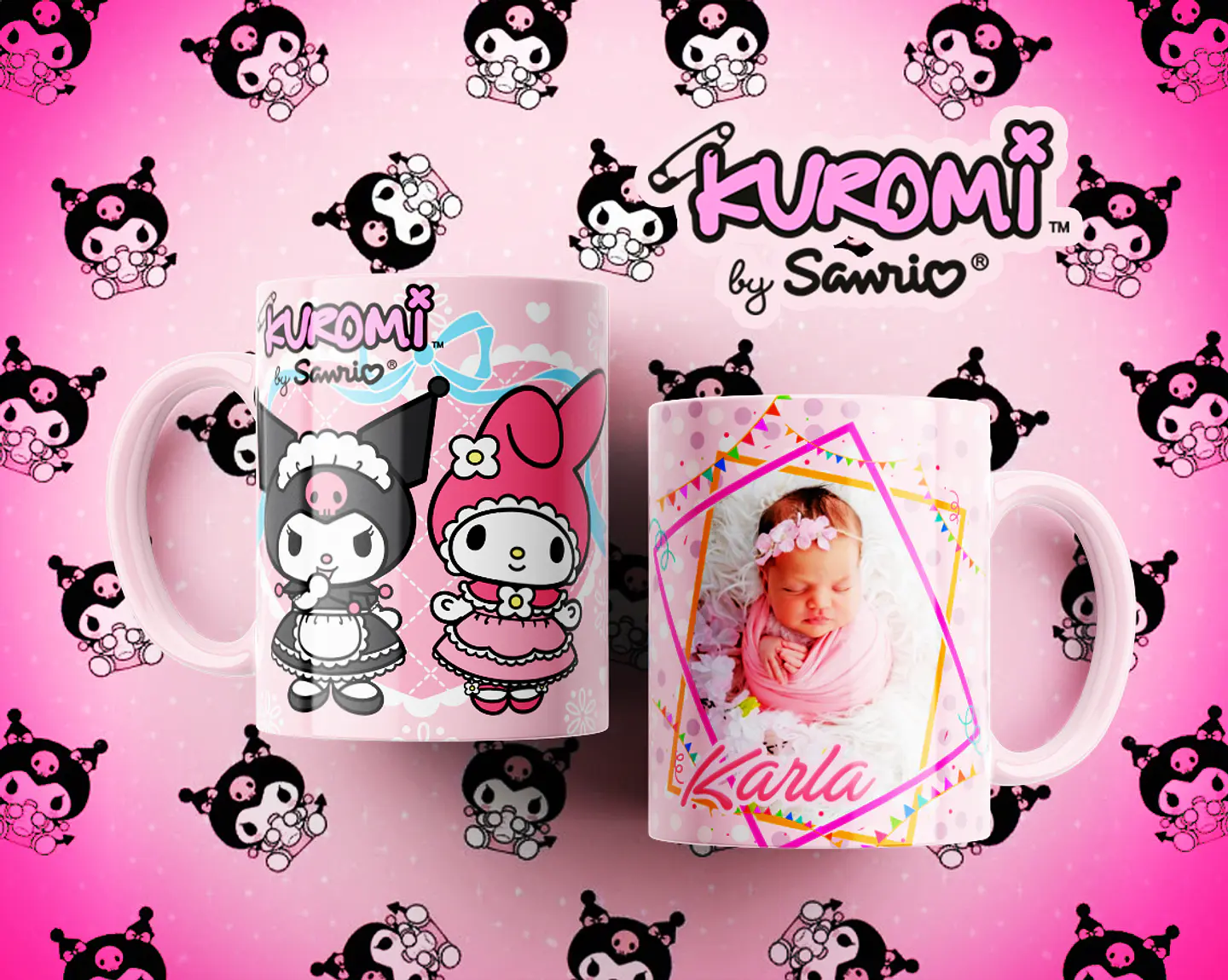 10 Artes para Caneca Kuromi Arquivo Editável  8