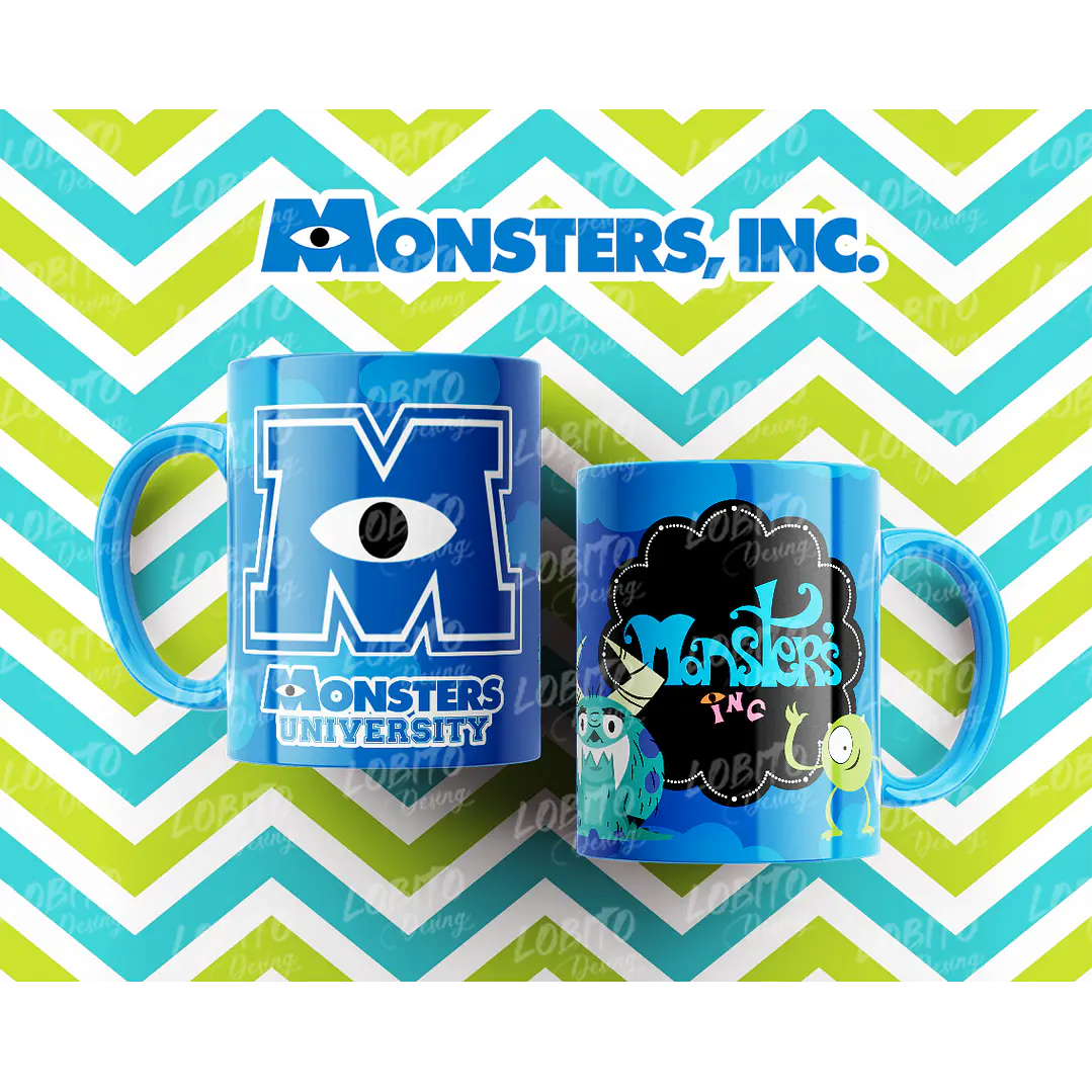 10 Artes para Caneca Monstros SA Arquivo Editável  1