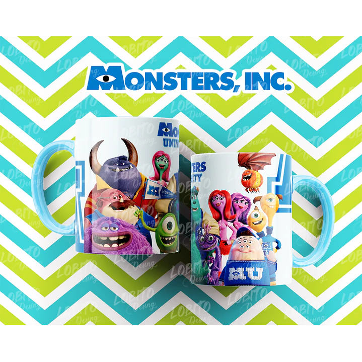 10 Artes para Caneca Monstros SA Arquivo Editável  9