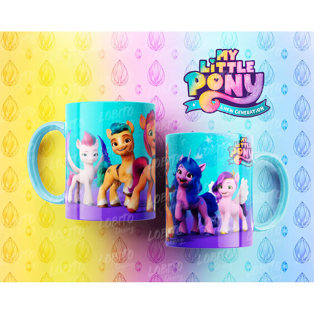 10 Artes para Caneca My Little Pony Arquivo Editável  2