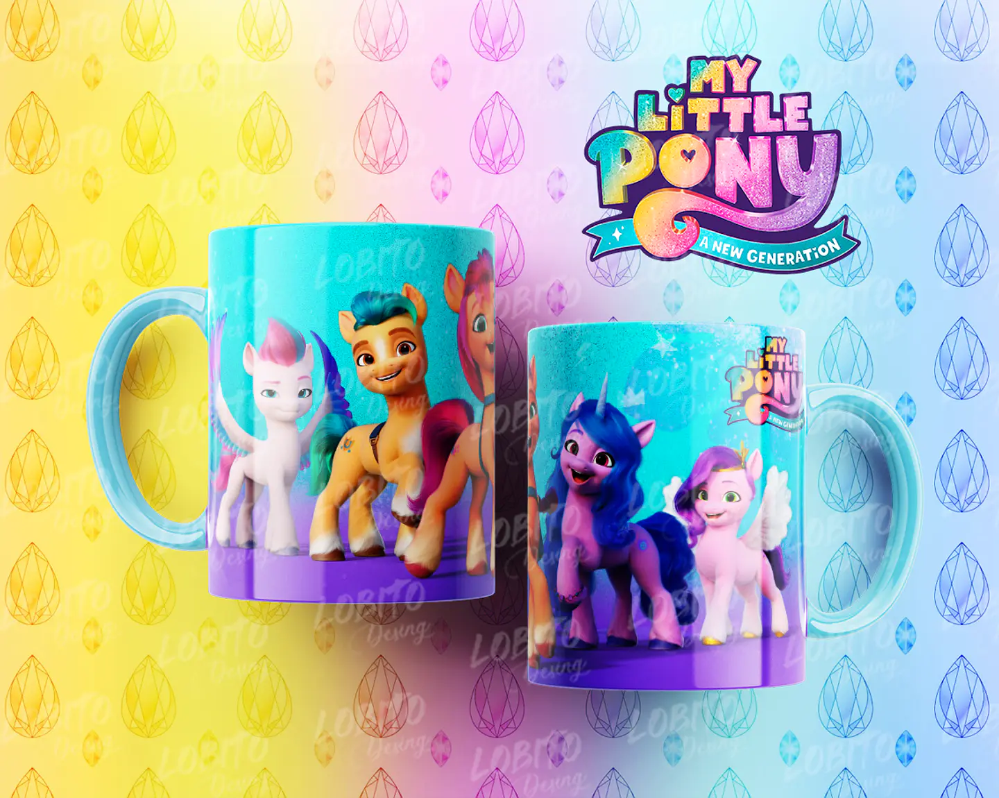 10 Artes para Caneca My Little Pony Arquivo Editável  2