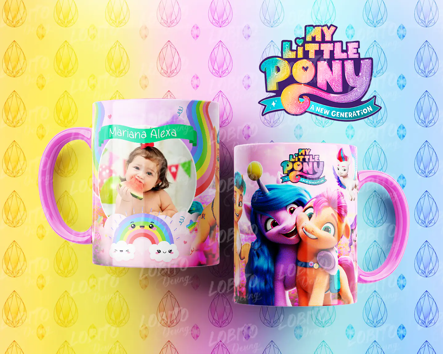 10 Artes para Caneca My Little Pony Arquivo Editável  6