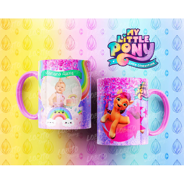 10 Artes para Caneca My Little Pony Arquivo Editável  7