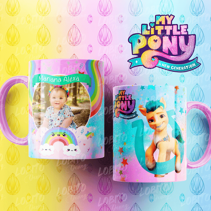 10 Artes para Caneca My Little Pony Arquivo Editável  9